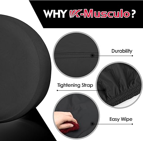 K-Musculo Spare Tire Cover, Faux Leather RV Spare Tire Cover, Waterproof Anti-UV Tire Cover RV Accessories for RV/Truck/Trailer/SUV.