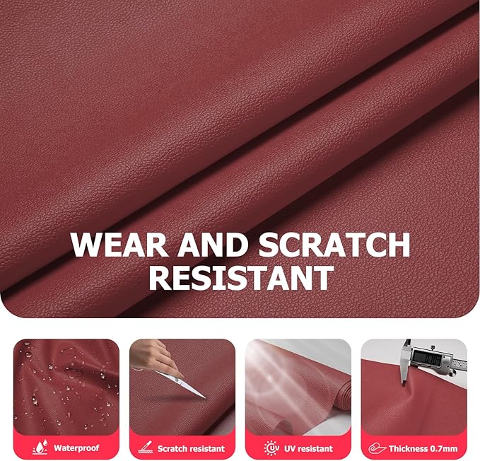 K-Musculo Vinyl Fabric, Marine Faux Leather Upholstery, for Upholstery Crafts, DIY Sewings, Sofa, Handbag, Earrings, Hair Bows Decorations