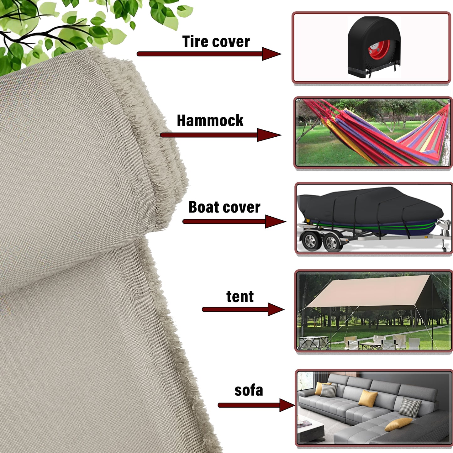 K-Musculo 600D Fabric by The Yard, 58" W 600D Upholstery Polyester Material, Indoor Outdoor Water Resistant Fabric for Chair Cushion Furniture Cover Sewing DIY Cloth, 5 Yard Gray