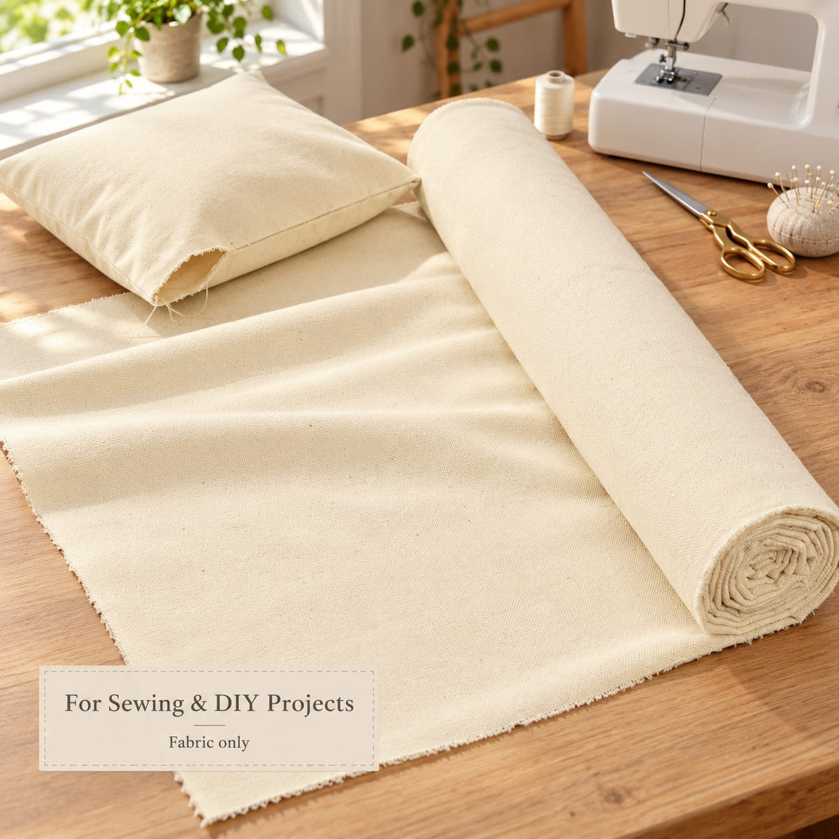 K-Musculo 10 oz Cotton Blend Duck Canvas Fabric, 60" Wide x 1 Yard for Sewing & Crafts