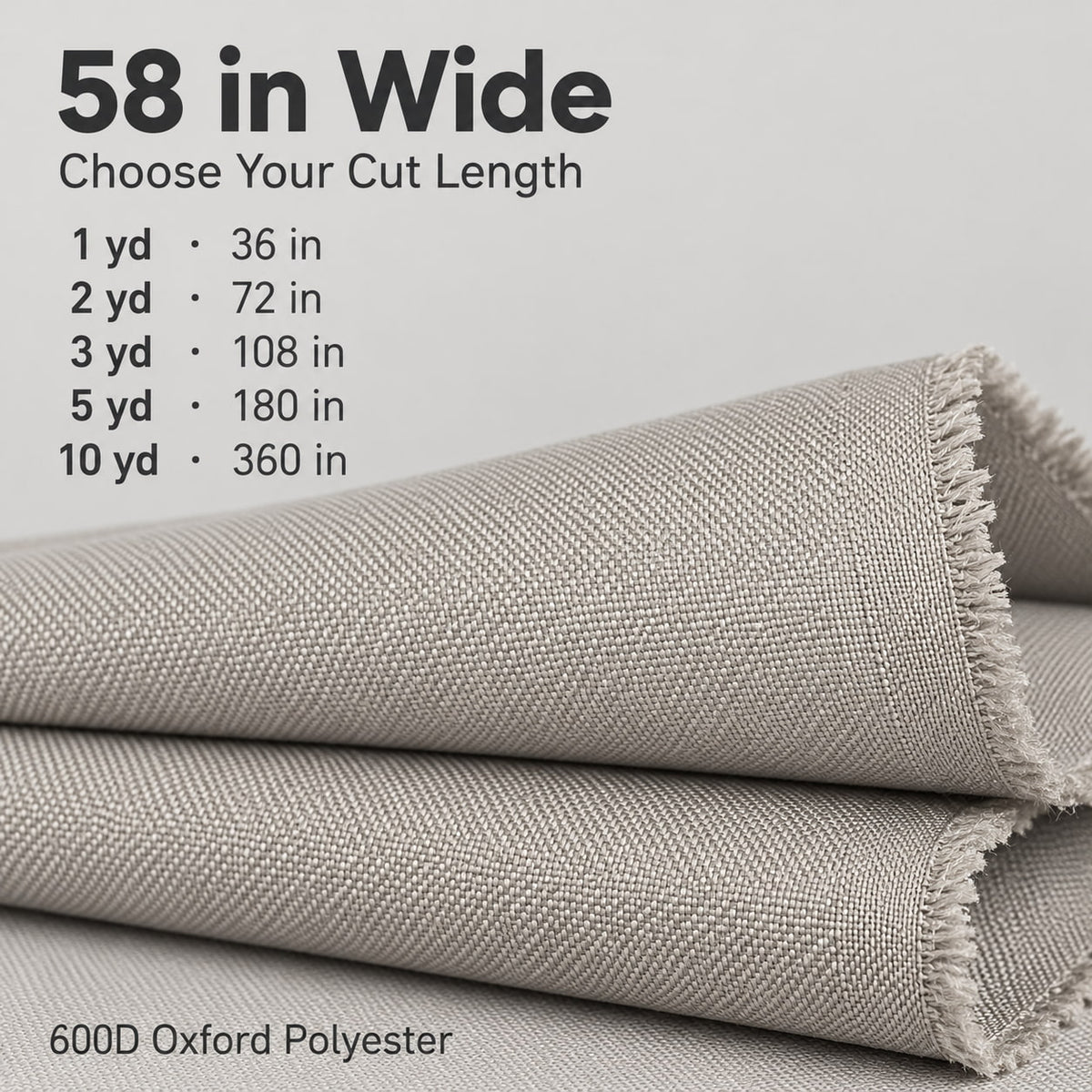 K-Musculo 600D Oxford Fabric by the Yard, 58" Wide Water-Resistant Polyester for Sewing & Covers