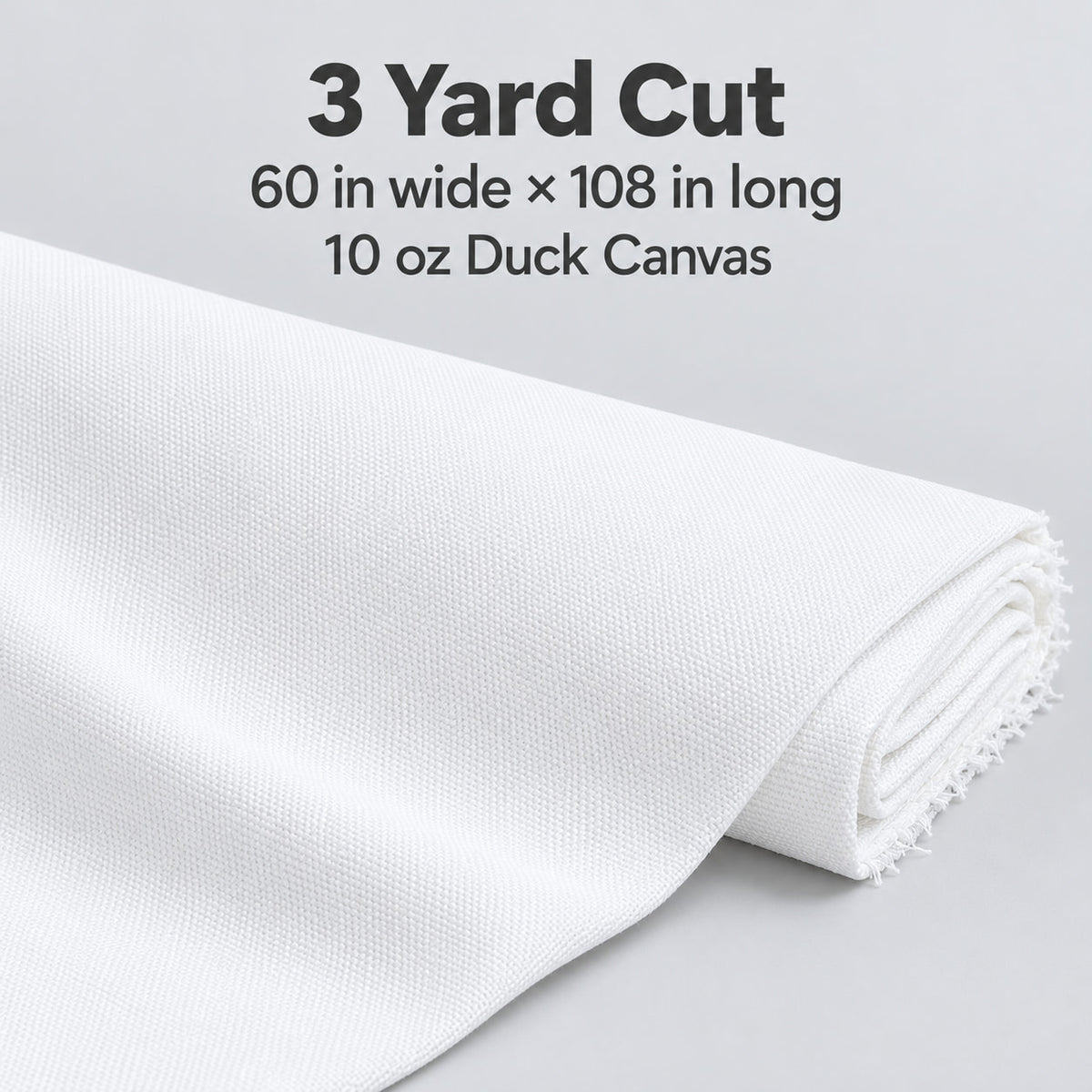 K-Musculo 10 oz Cotton Blend Duck Canvas Fabric, 60" Wide x 3 Yards for Sewing & Home Decor