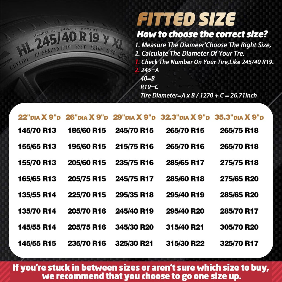 K-Musculo RV Tire Covers 4-Pack, 420D Oxford Waterproof Wheel Covers for Campers & Trailers