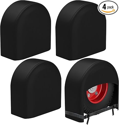 K-Musculo RV Tire Covers 4-Pack, Waterproof Wheel Covers for RV Wheel Travel Trailer Camper Truck SUV