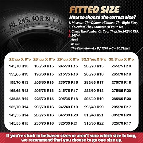 K-Musculo RV Tire Covers 4-Pack, Waterproof Wheel Covers for RV Wheel Travel Trailer Camper Truck SUV