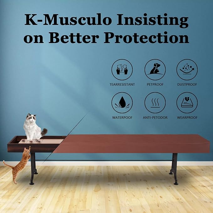 K-Musculo Shuffleboard Table Cover, Heavy Duty Leatherette Waterproof & Tearproof Shuffleboard Covers Fit for Shuffleboard Table