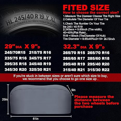 dual axle tire cover 12