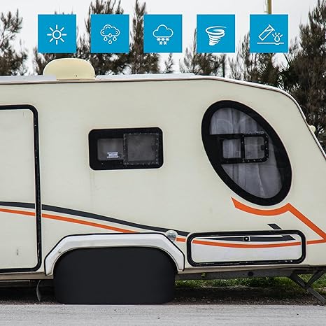 K-Musculo RV Tire Covers, Dual Axle Tire Cover, 2 Pack RV Wheel Cover Fits 27"-29" Dia Tires, Suitable for, RV, Truck, Trailer, Camper,Buckle