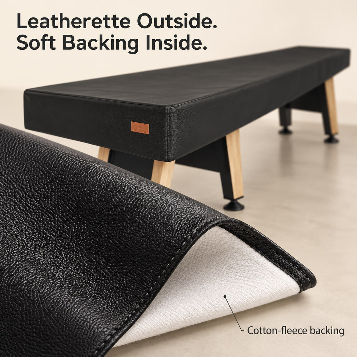 K-Musculo Shuffleboard Table Cover, Heavy Duty Waterproof Leatherette with Soft Backing & Weighted Corners