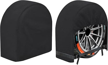 K-Musculo RV Tire Covers 2-Pack, 5 Layer Nonwoven Waterproof Wheel Covers for RV Wheel Travel Trailer Camper Truck SUV