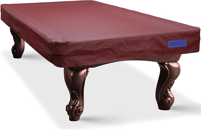 K-Musculo Pool Table Cover, Heavy Duty Leatherette Billiard Table Cover, Waterproof and Tearproof, 6.5/7/ 7.5/8/ 8.5/9 Foot Fitted