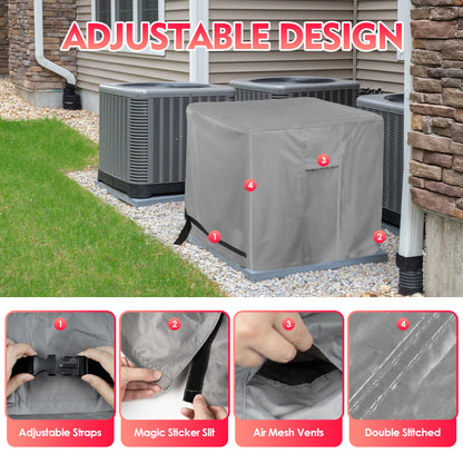 K-Musculo Air Conditioner Cover, 420D for Water Resistant Fabric Windproof Design AC Cover