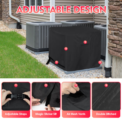 K-Musculo Air Conditioner Cover, 420D for Water Resistant Fabric Windproof Design AC Cover