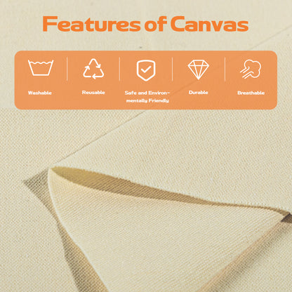 K-Musculo Cotton Canvas Fabric, Duck Canvas Fabric, 60'' Wide for Arts & Crafts, Painting, Handmade Home Decor