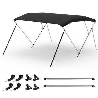 Bimini Tops for Boats, 3 Bow/4 Bow Bimini Tops, 900D Marine Grade Canvas Boat Canopy