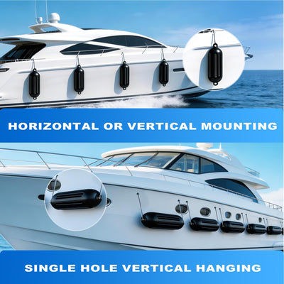 Boat Fenders, Inflatable Marine Bumpers with Ropes & Air Pump