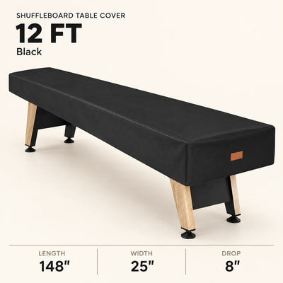 K-Musculo Shuffleboard Table Cover, Heavy Duty Waterproof Leatherette with Soft Backing & Weighted Corners