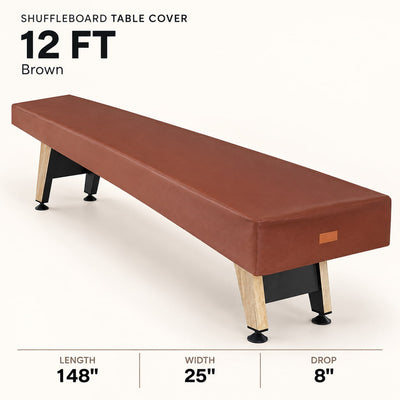 K-Musculo Shuffleboard Table Cover, Heavy Duty Waterproof Leatherette with Soft Backing & Weighted Corners