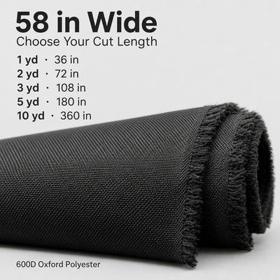 K-Musculo 600D Oxford Fabric by the Yard, 58" Wide Water-Resistant Polyester for Sewing & Covers