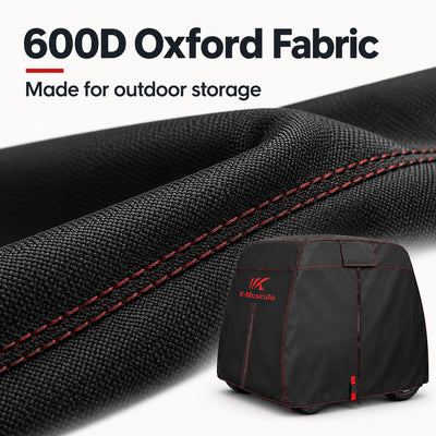 K-Musculo Golf Cart Cover, 600D Waterproof Polyester for Outdoor Storage, Gray or Black