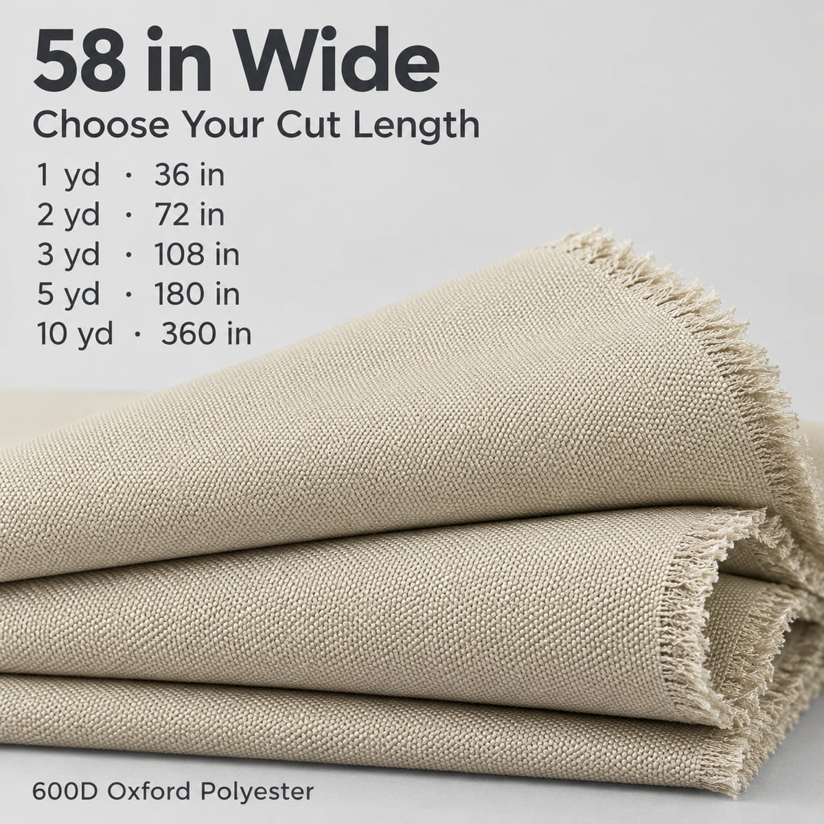 K-Musculo 600D Oxford Fabric by the Yard, 58" Wide Water-Resistant Polyester for Sewing & Covers