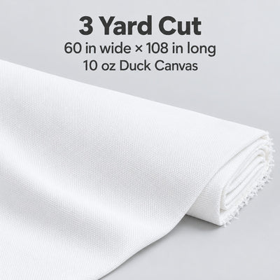 K-Musculo 10 oz Cotton Blend Duck Canvas Fabric, 60" Wide x 3 Yards for Sewing & Home Decor