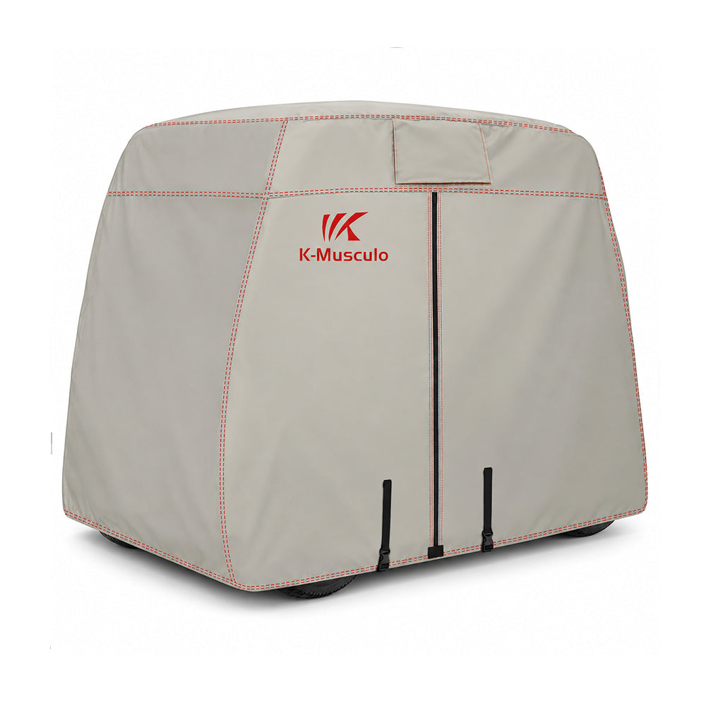 K-Musculo Golf Cart Cover, 600D Waterproof Polyester for Outdoor Storage, Gray or Black