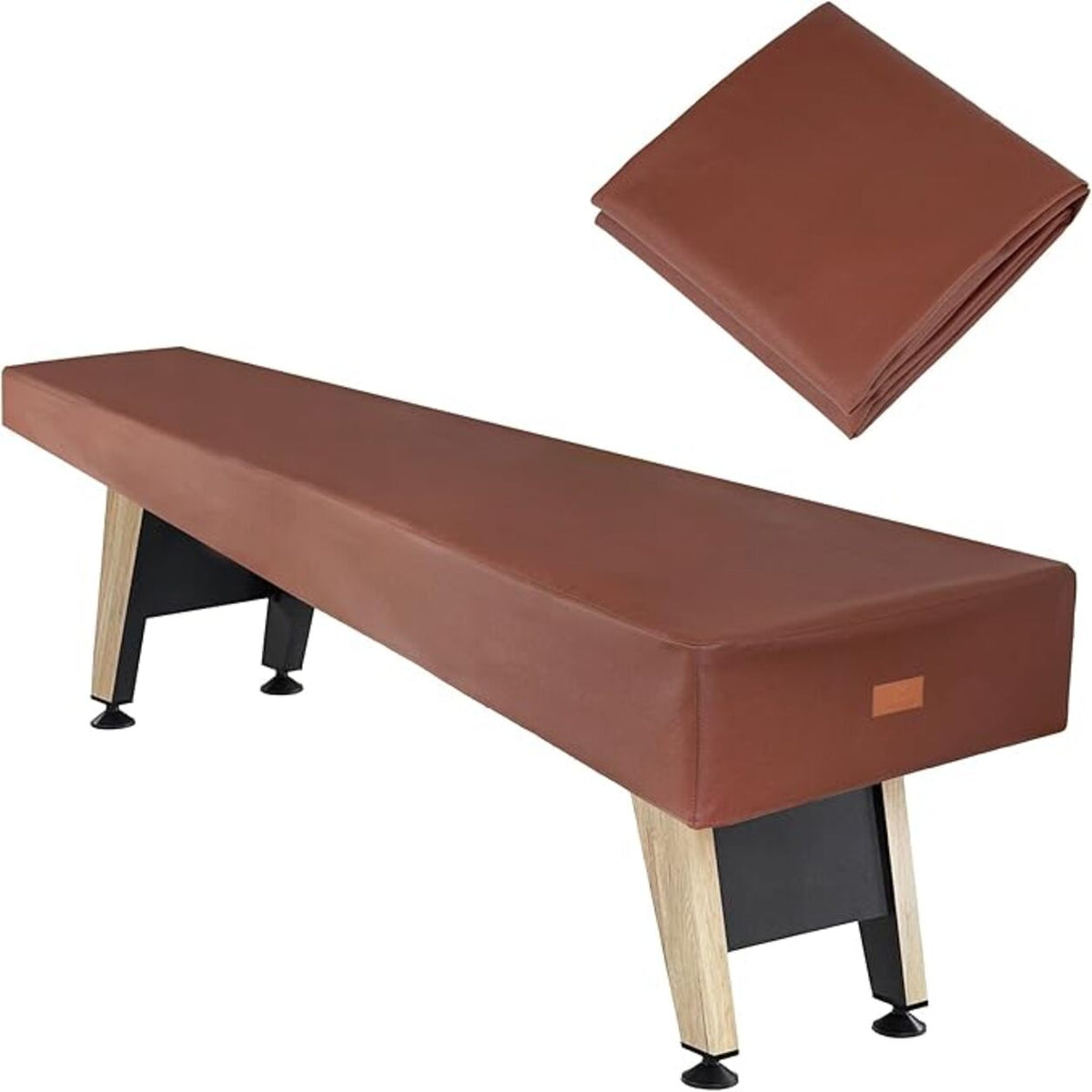 K-Musculo Shuffleboard Table Cover, Heavy Duty Waterproof Leatherette with Soft Backing & Weighted Corners