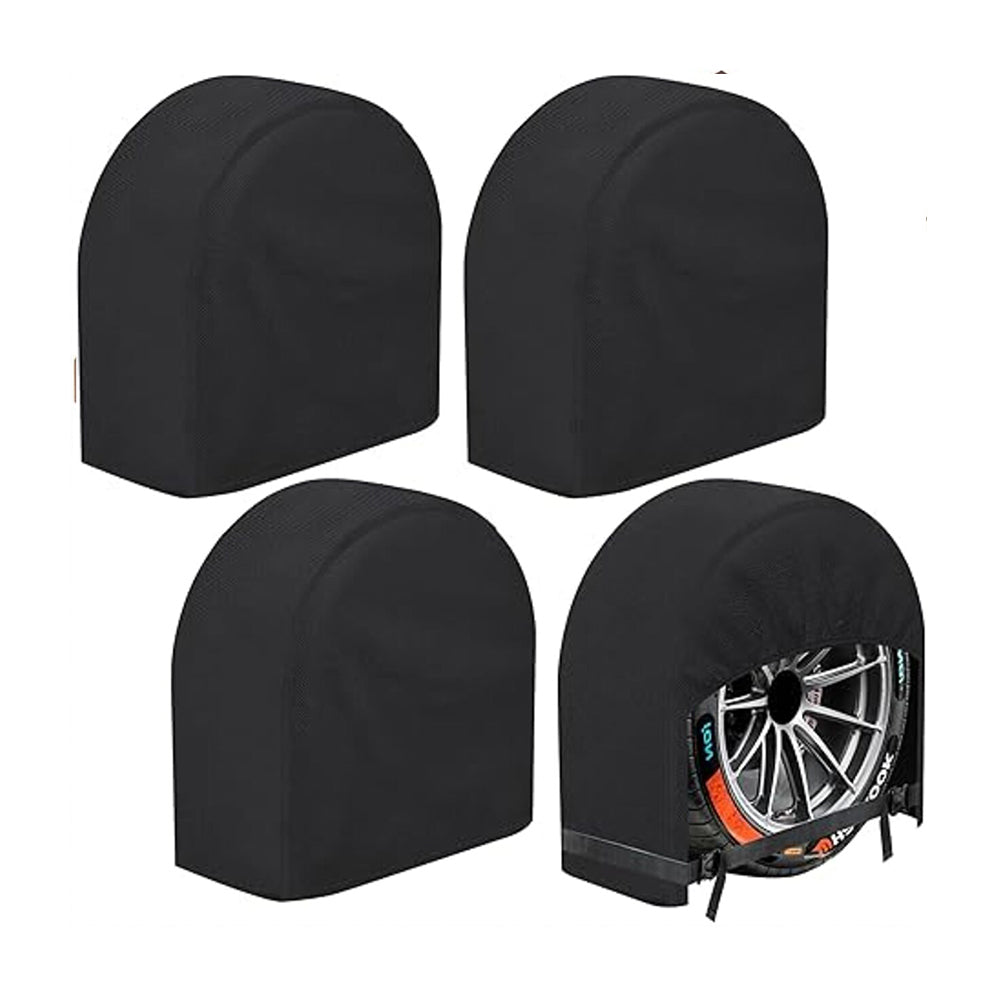 K-Musculo RV Tire Covers 4-Pack, Waterproof 5-Layer Nonwoven Wheel Covers for Campers & Trailers