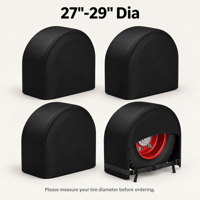 K-Musculo RV Tire Covers 4-Pack, 420D Oxford Waterproof Wheel Covers for Campers & Trailers