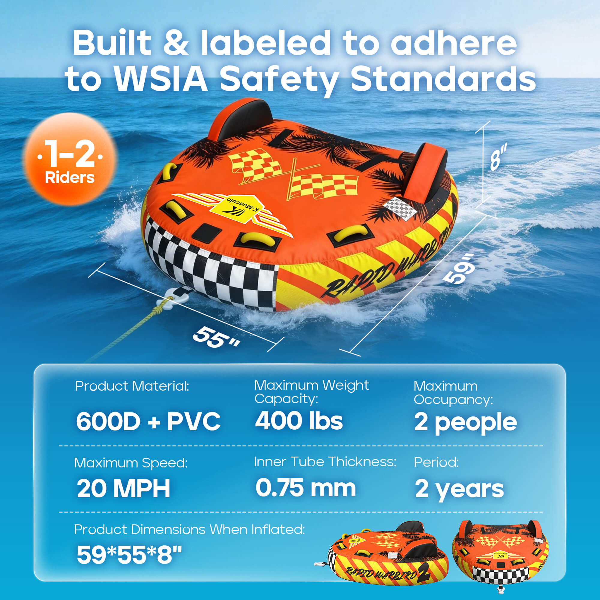 built & labeled to adhere to wsia safety standards
