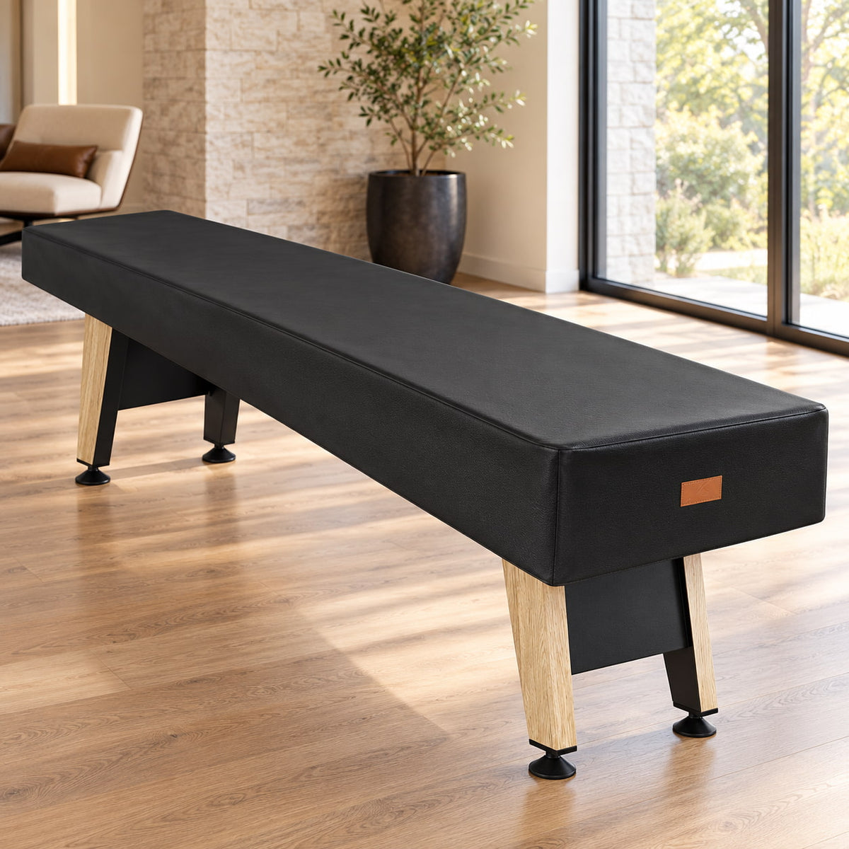 K-Musculo Shuffleboard Table Cover, Heavy Duty Waterproof Leatherette with Soft Backing & Weighted Corners
