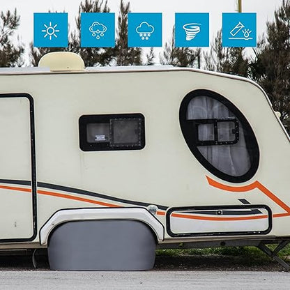 K-Musculo RV Tire Covers, Dual Axle Tire Cover, 2 Pack RV Wheel Cover Fits 27"-29" Dia Tires, Suitable for, RV, Truck, Trailer, Camper,Buckle