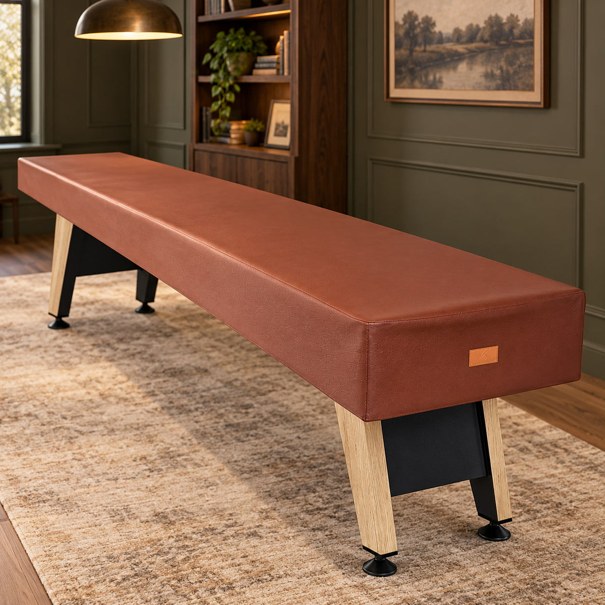 K-Musculo Shuffleboard Table Cover, Heavy Duty Waterproof Leatherette with Soft Backing & Weighted Corners